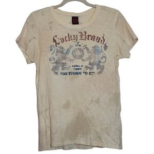 Lucky Brand To Tough To Die 100% Cotton Tee Women's Sz M